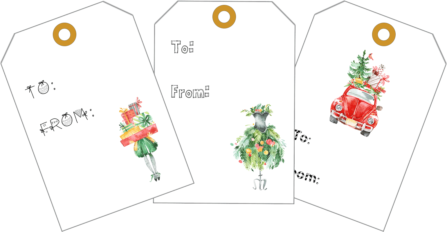 Blank Editable Printables Christmas Tags