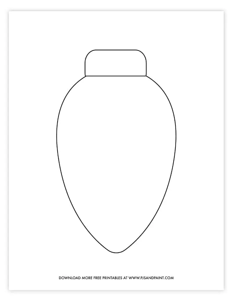 Free Printable Christmas Light Template DIY Christmas Decoration 
