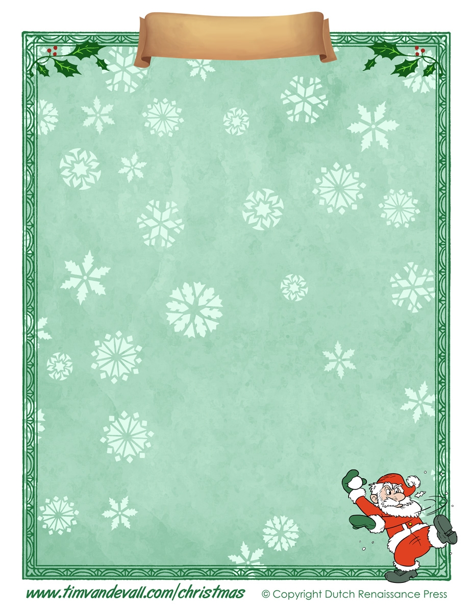 Printable Blank Christmas Paper