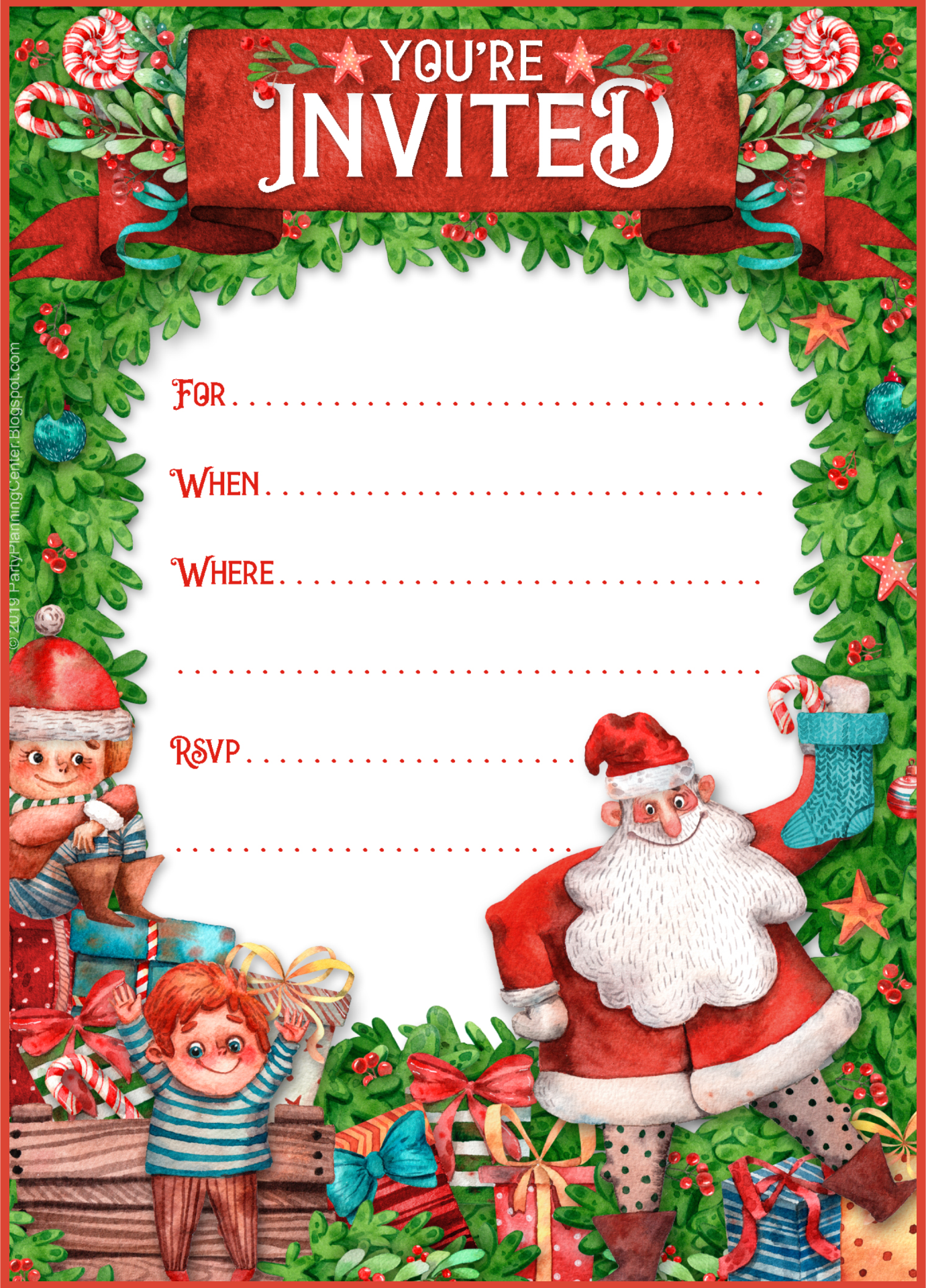 Free Printable Christmas Party Invitation Download And Print 