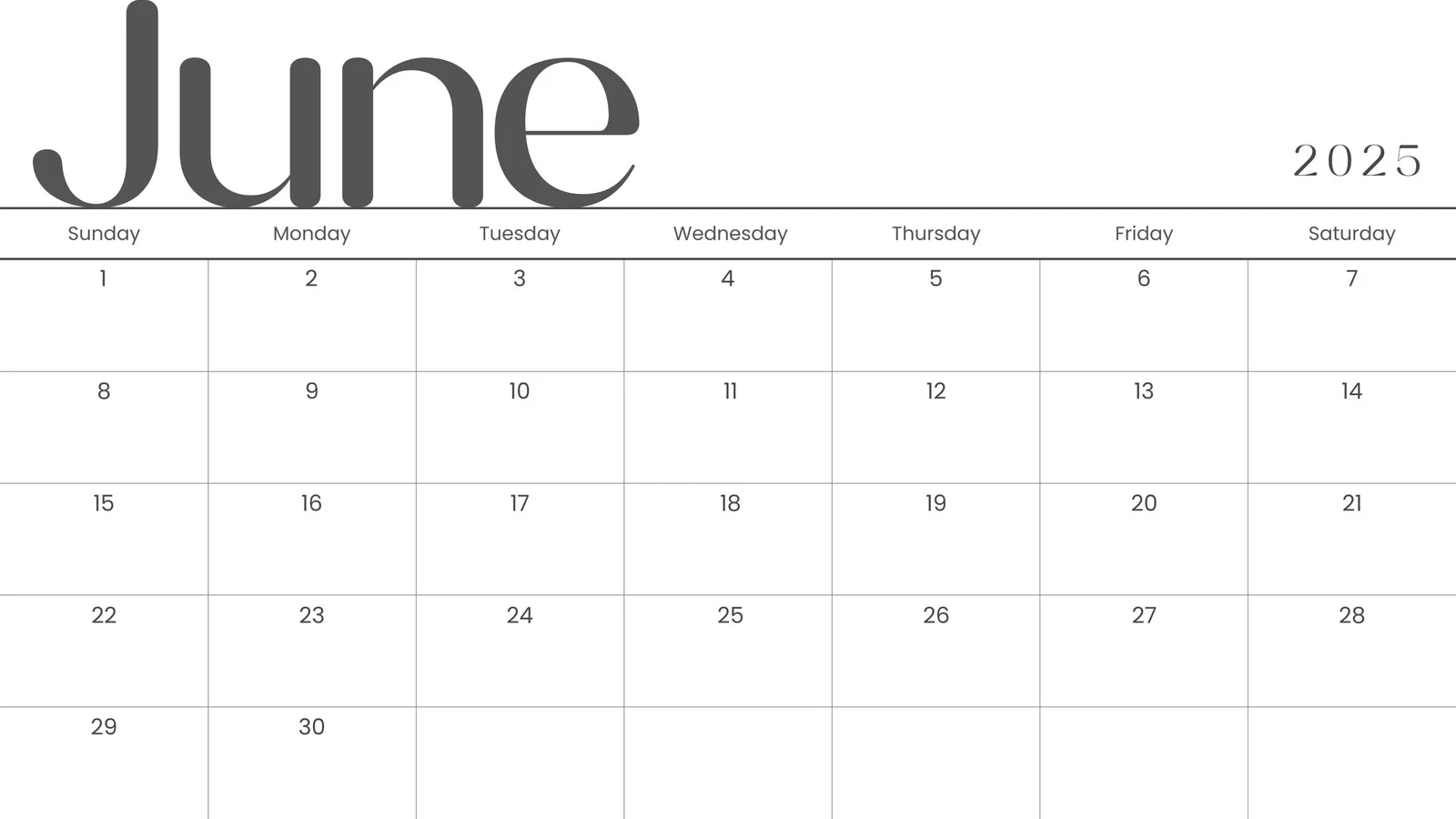 Free Printable Custom June 2026 Calendar Templates Canva