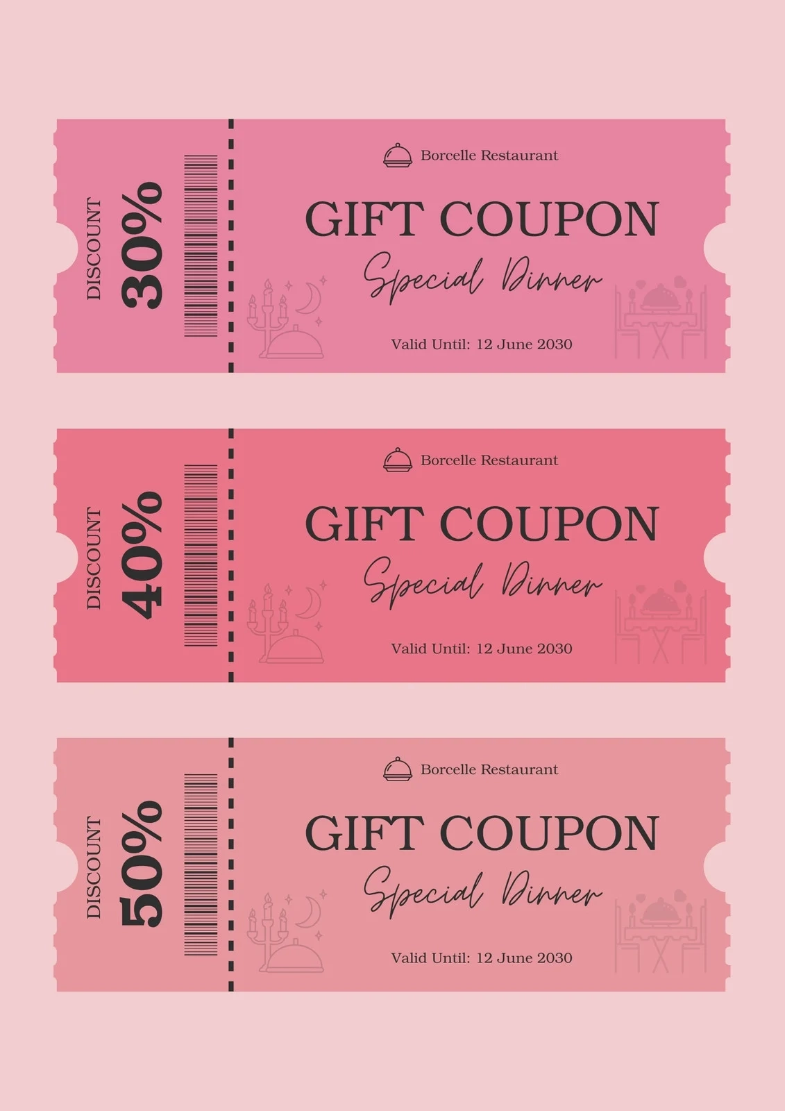 Printable Blank Coupons 12 Months