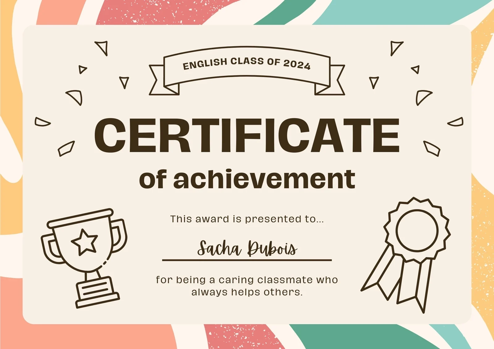 Printable Blank Awards For Students