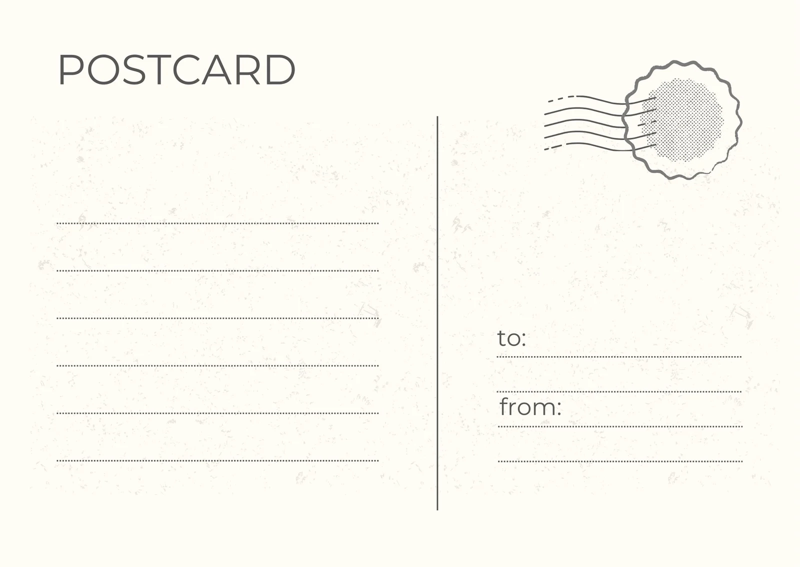 Free Printable Customizable Vintage Postcard Templates Canva