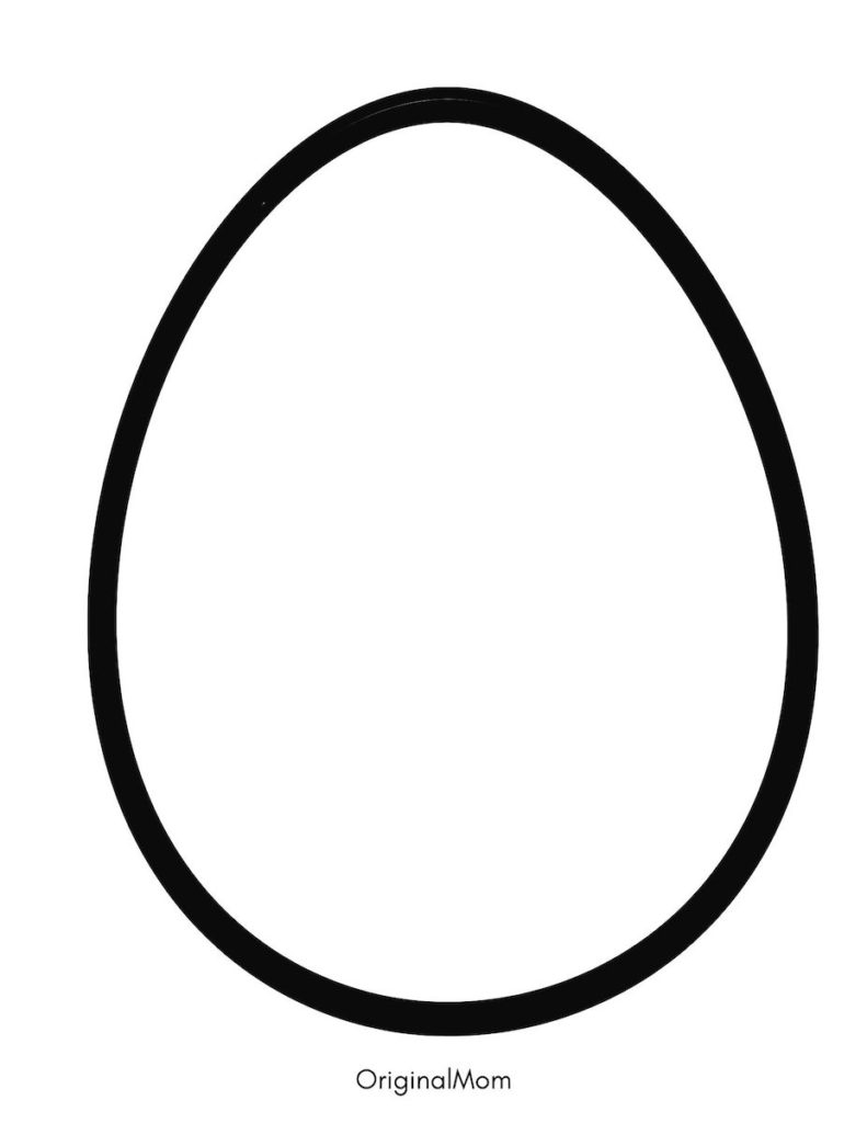 Printable Blank Large Egg Template