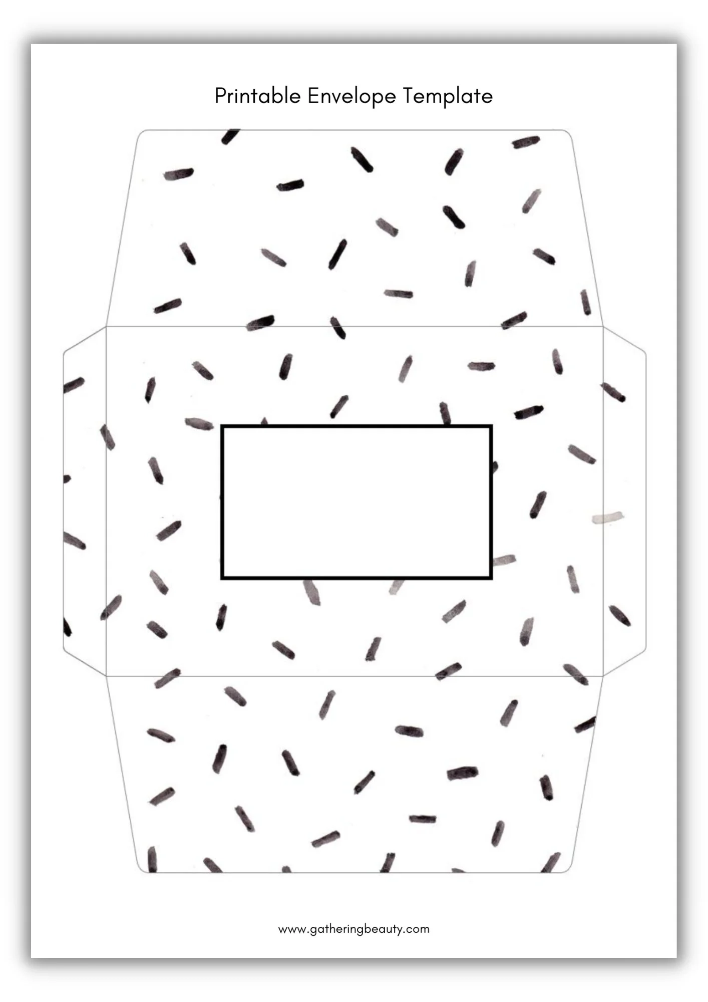 Free Printable Envelope Template Gathering Beauty