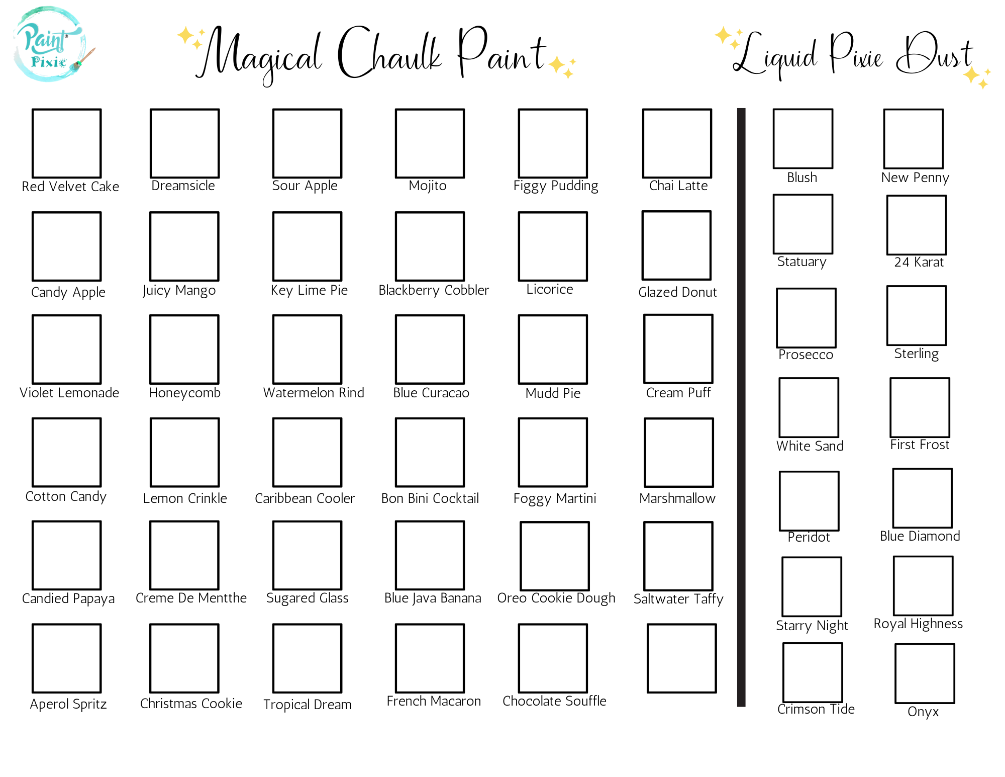 FREE PRINTABLE FILL IN YOUR OWN PAINT COLORS