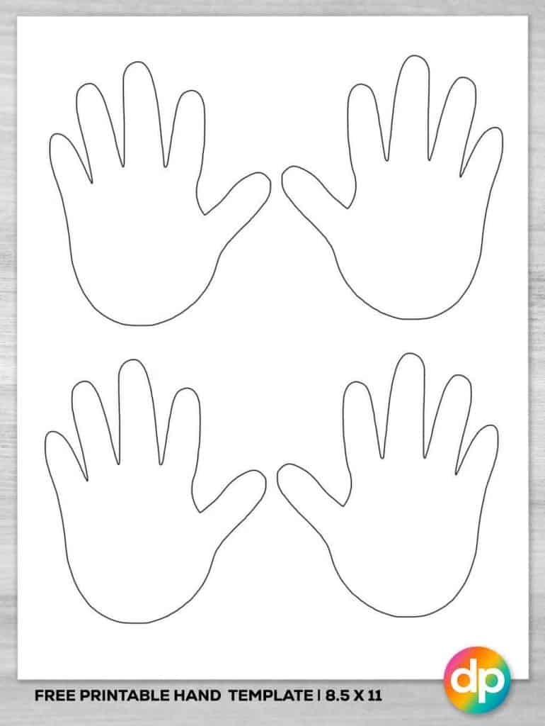Free Printable Hand Template DailyPrintables Worksheets Library