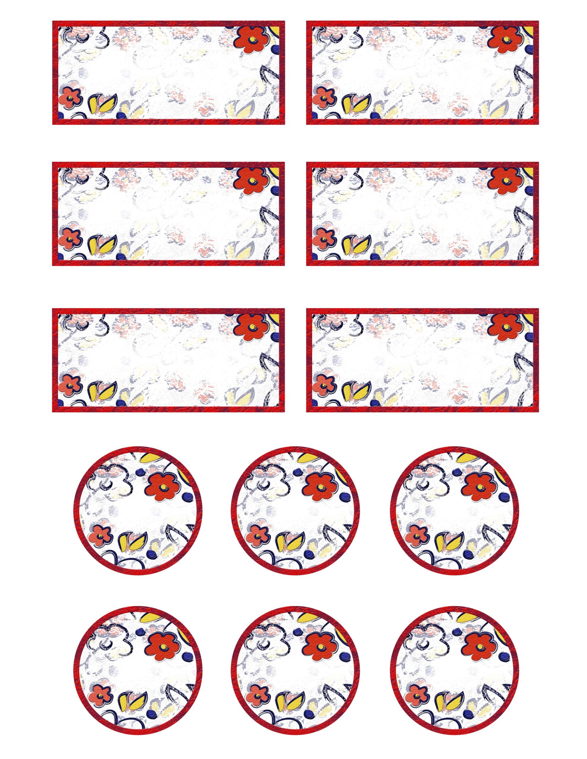Printable Blank Jam Jar Labels