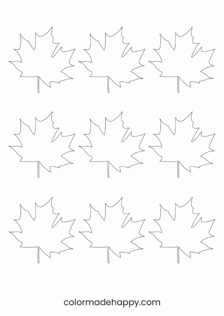Blank Leaves Template Printable