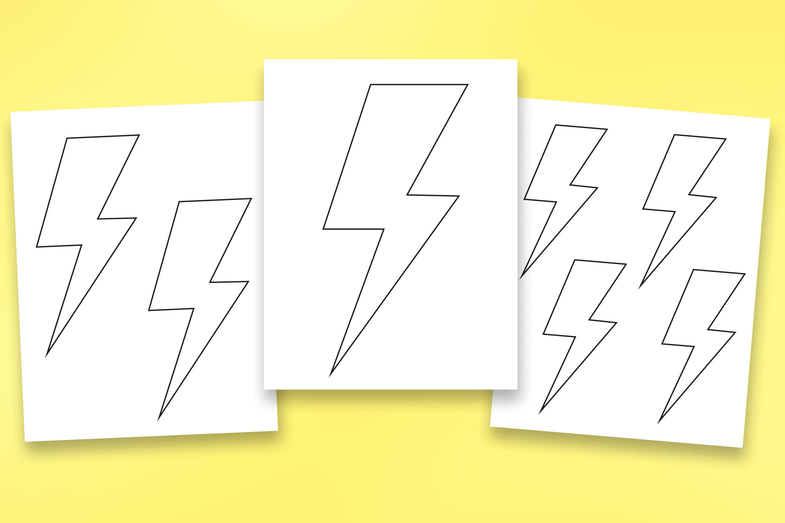 Blank Lightning Bolt Printable