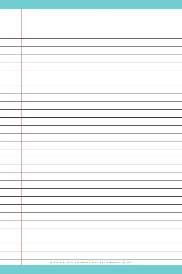 Printable Blank Lined Paper