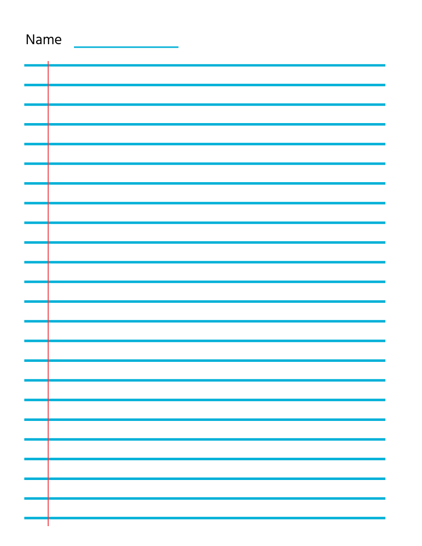 Blank College Lined Paper Printable