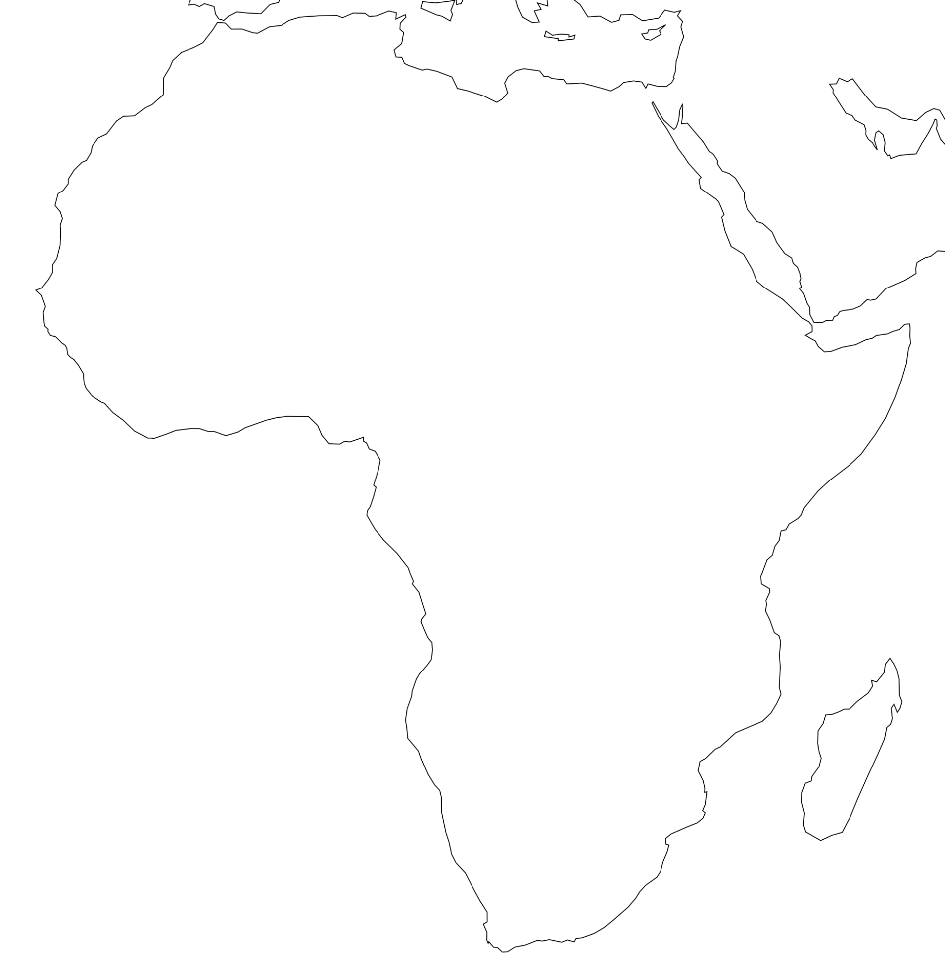 Blank Africa Map Printable