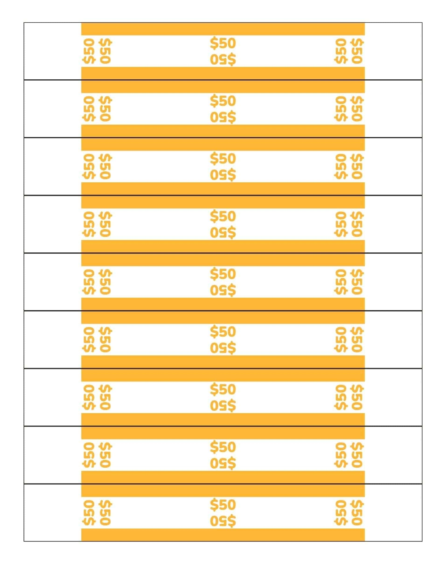 Free Printable Money Bands For Organizing Bills
