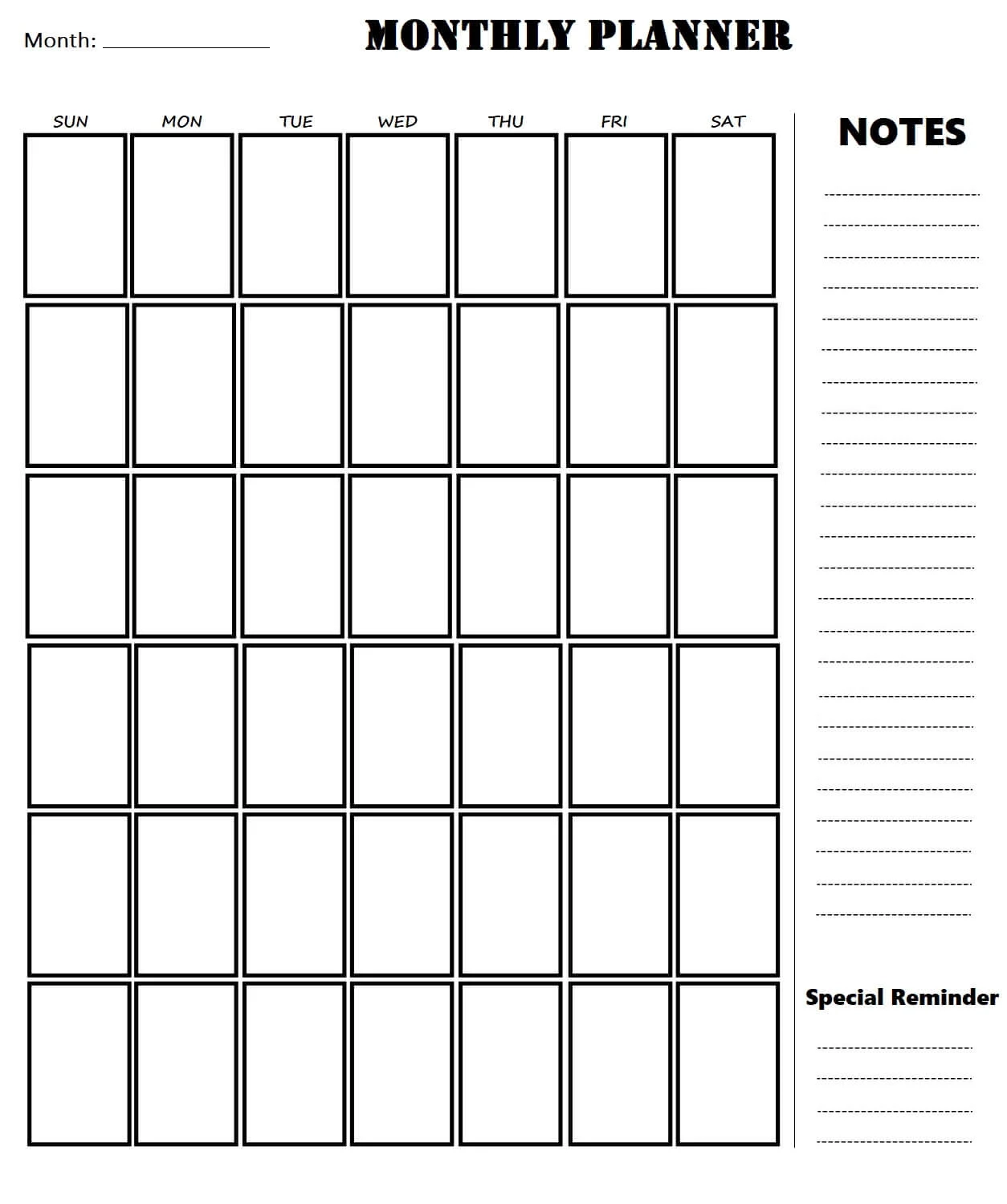 Blank Printables Planner