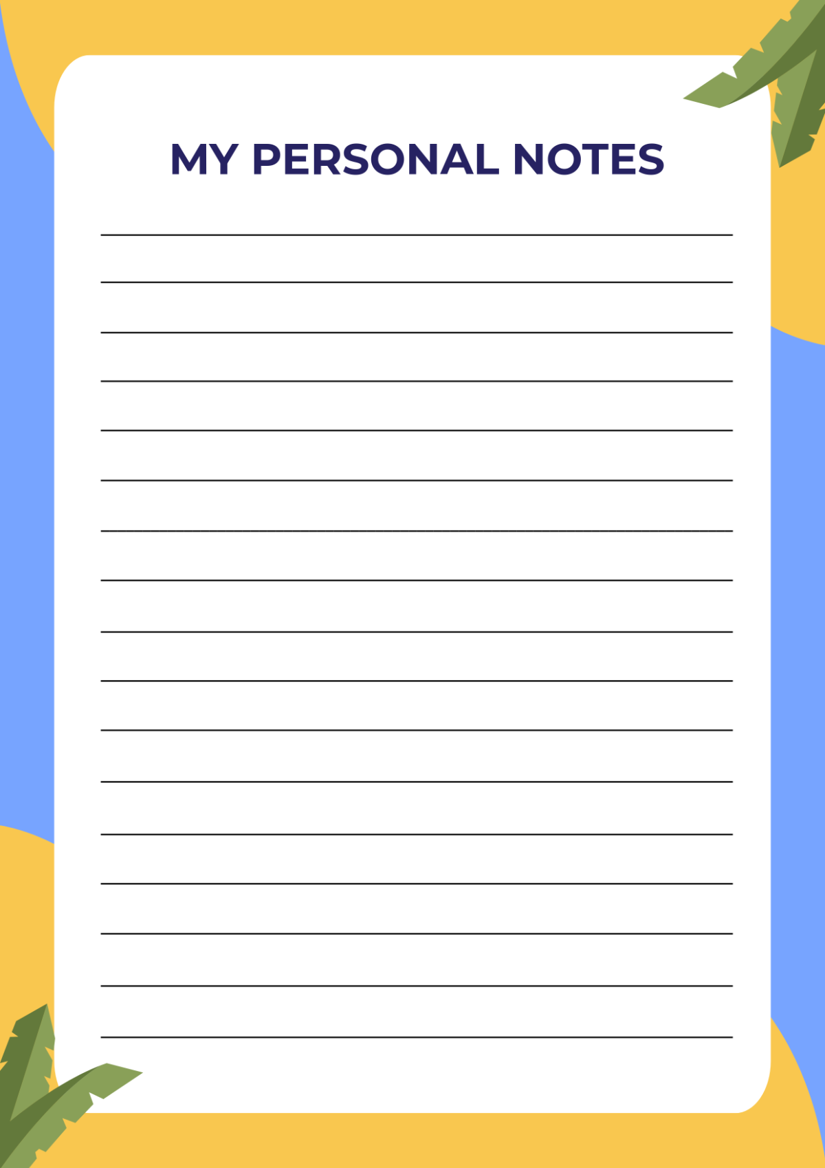 Free Printable Blank Notepad Template