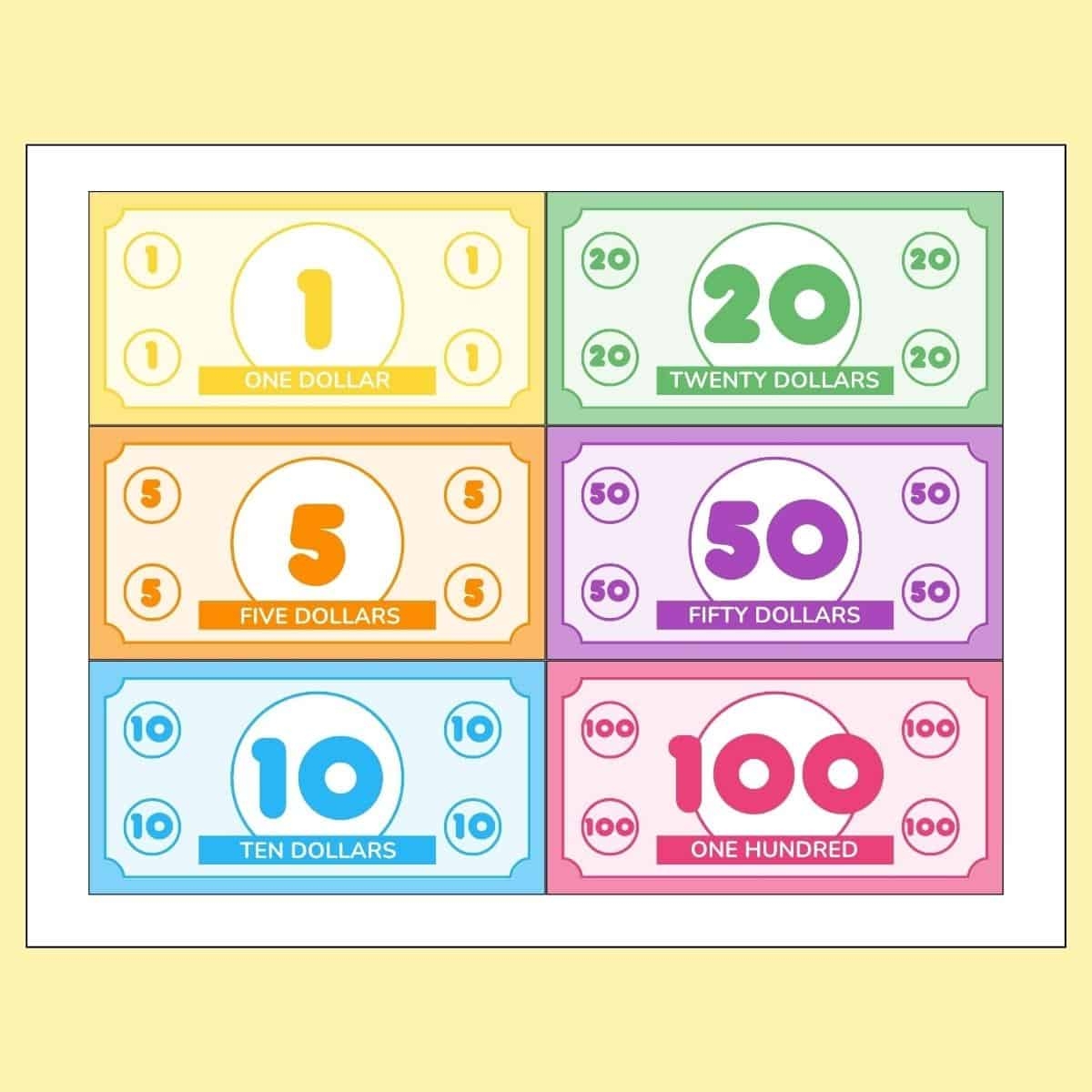 Blank Fake Money Printables