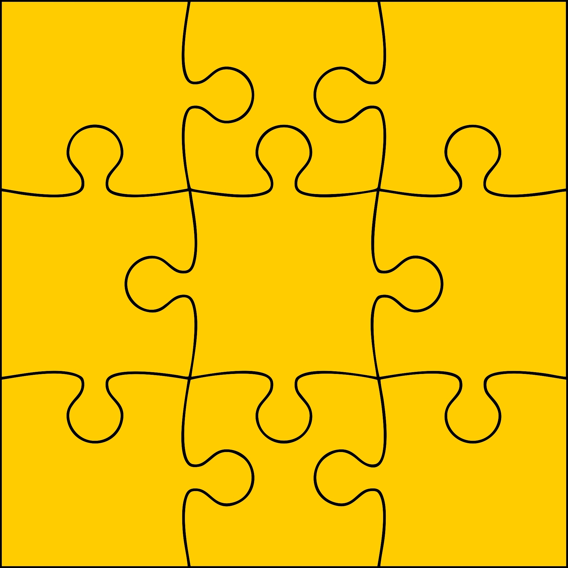 Free Printable Puzzle Piece Templates PDF 4 12 24 Piece 