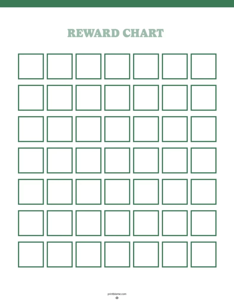 Printable Blank Sticker Chart