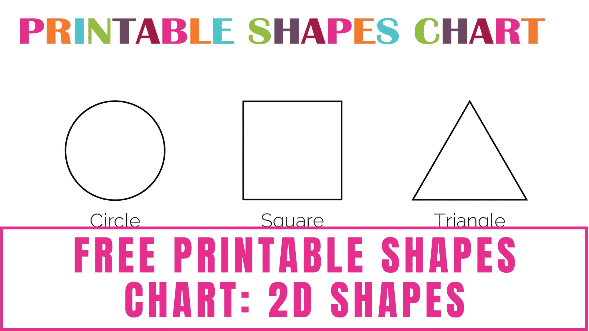 Free Printable Shapes Chart 2D Shapes