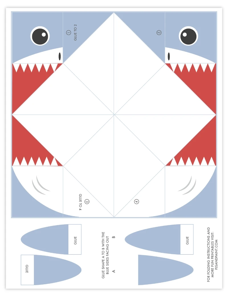 Free Printable Blank Cootie Catcher
