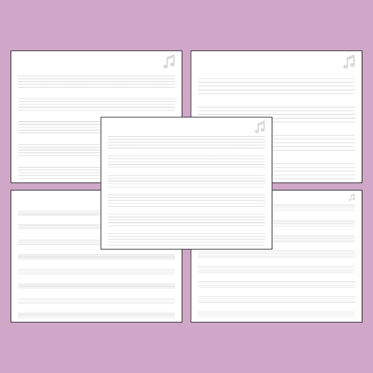 Printable Blank Staff Flash Cards