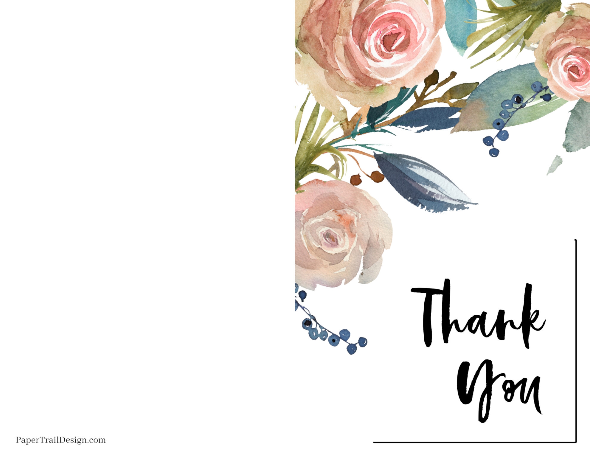 Blank Printable Thank You Cards