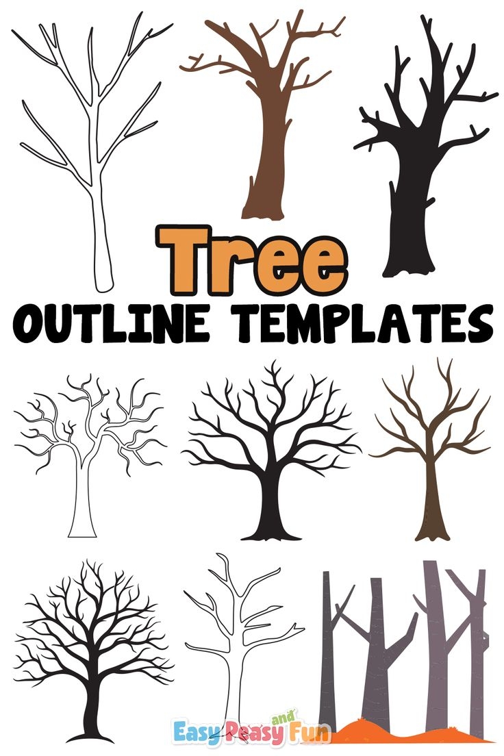Free Printable Tree Templates Outlines And Silhouettes 