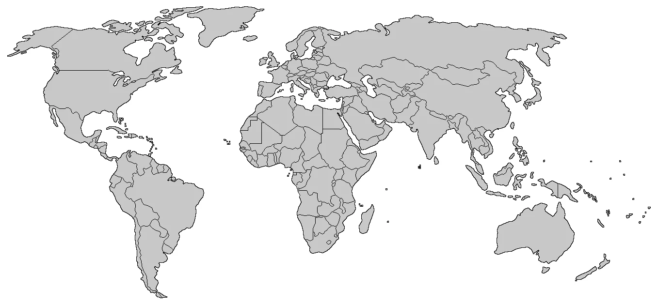 Easy Printable Blank World Map
