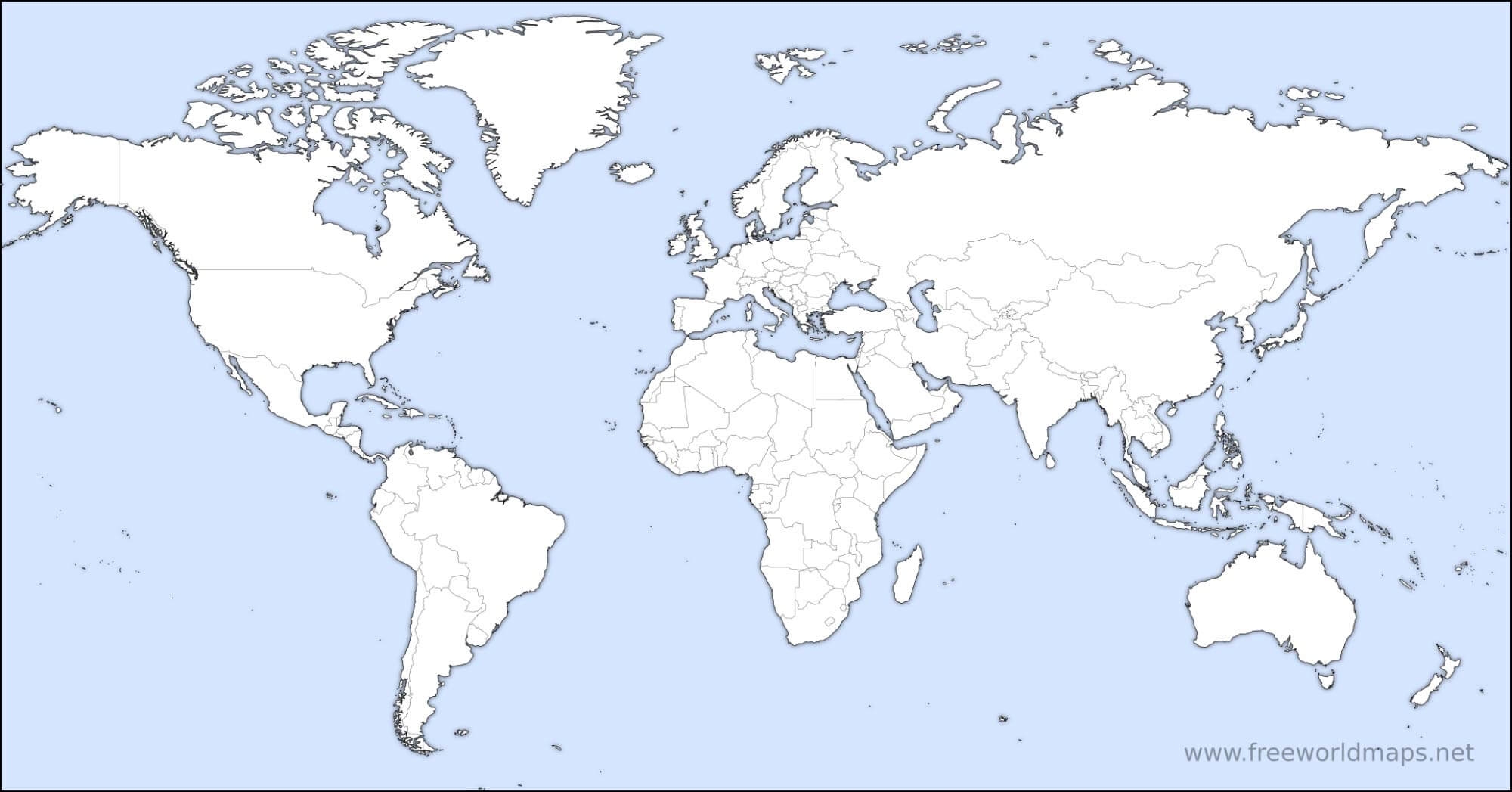 World Printable Blank