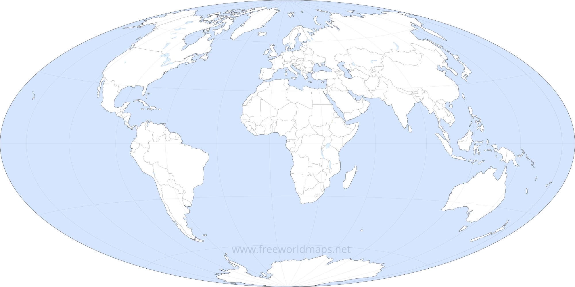 Printable Blank Globe Map