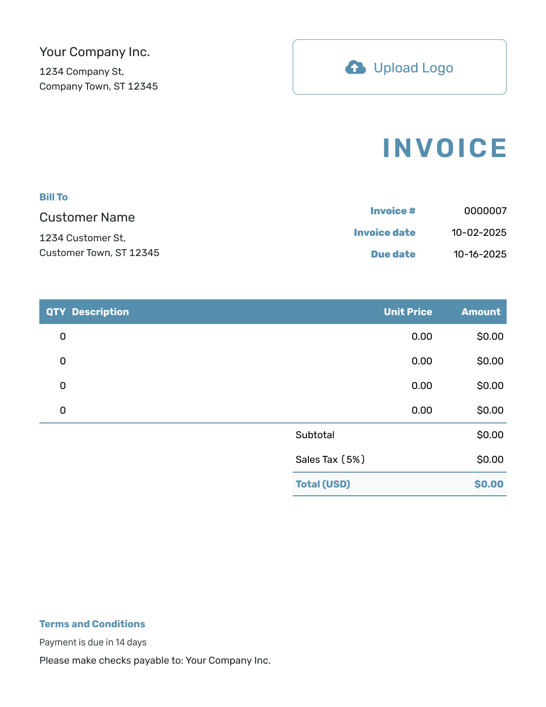 Free Proposal Invoice Template Docelf