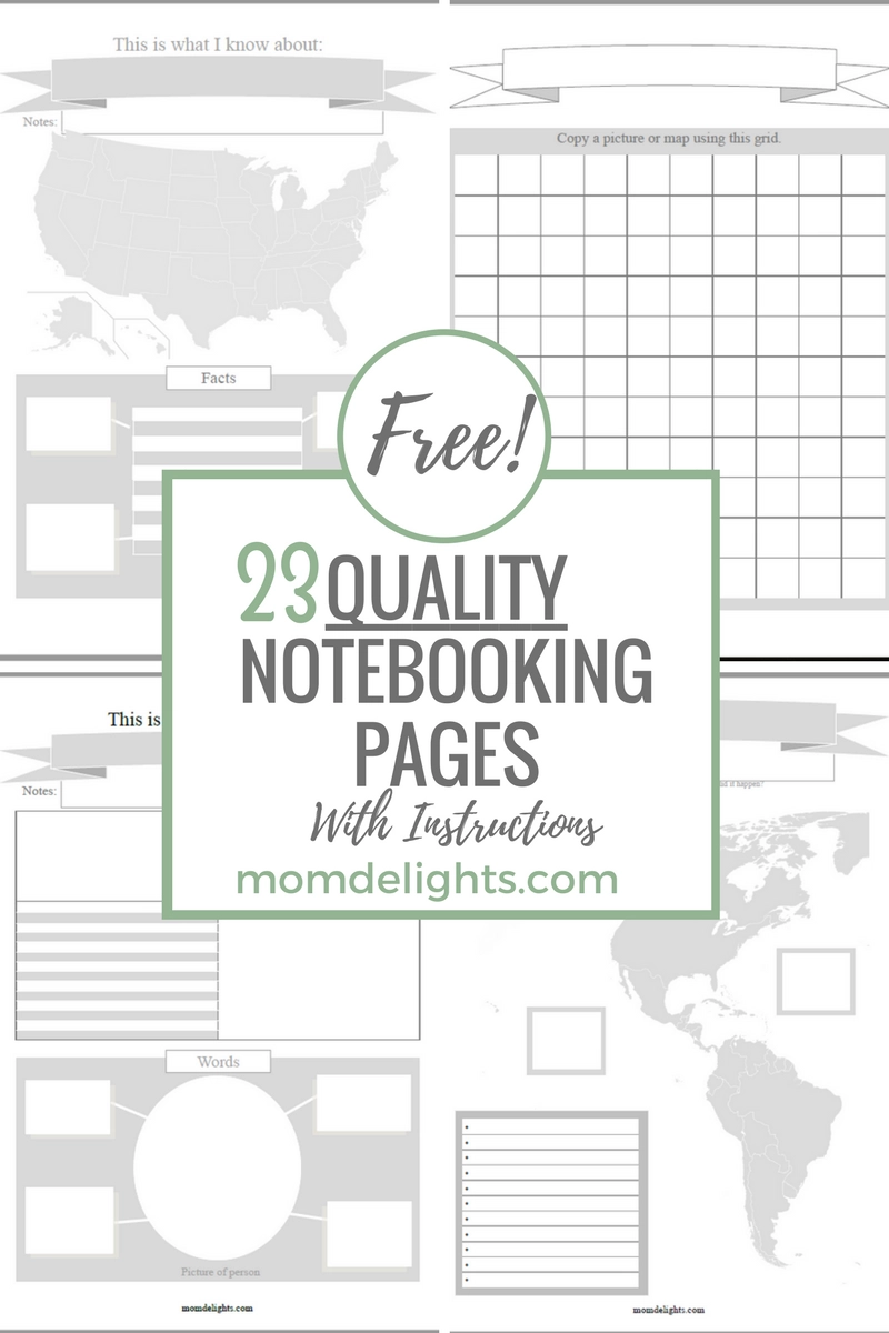 Free QUALITY Notebooking Pages Mom Delights