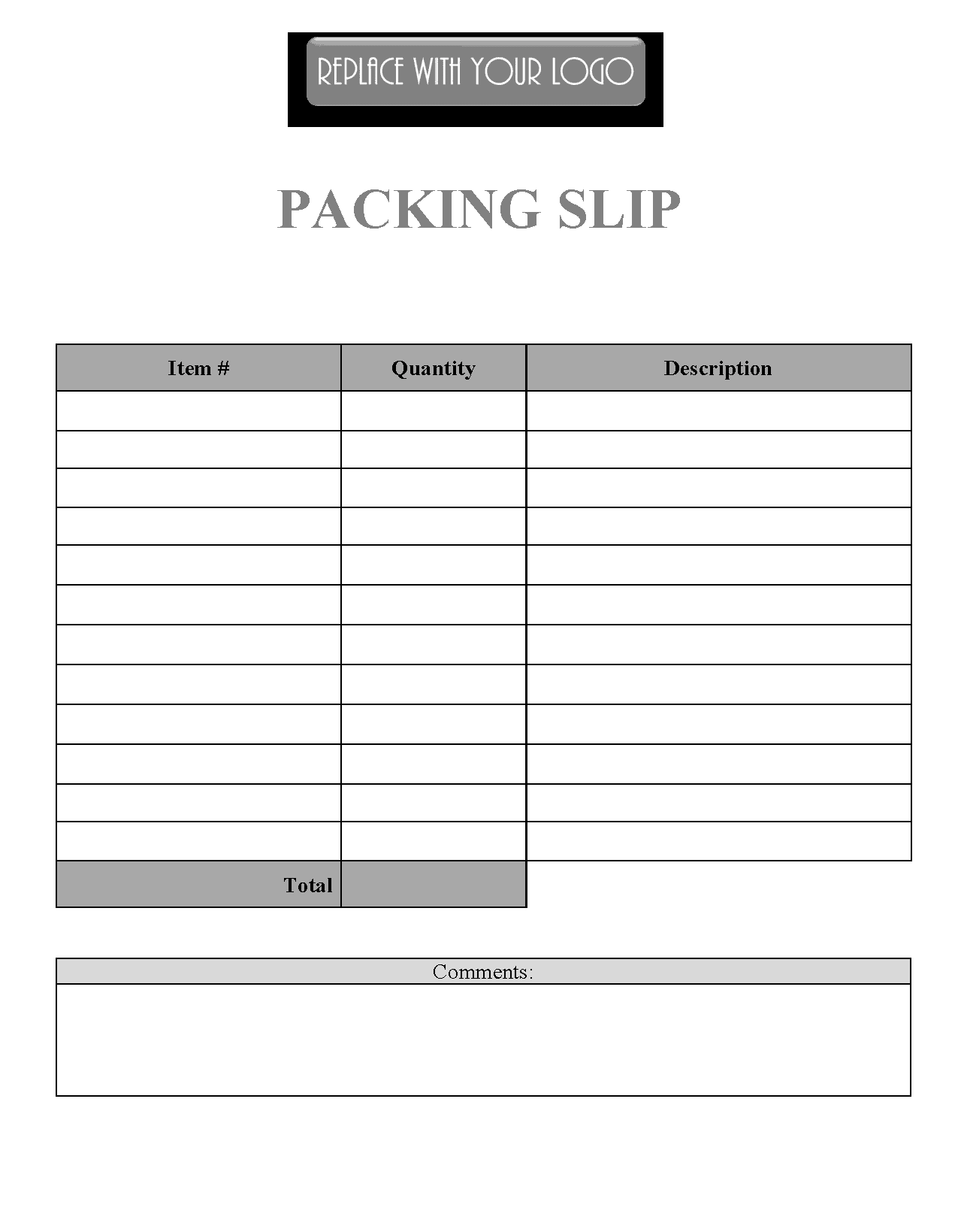 FREE Shipping Slip Template Word Excel amp Typeable PDF