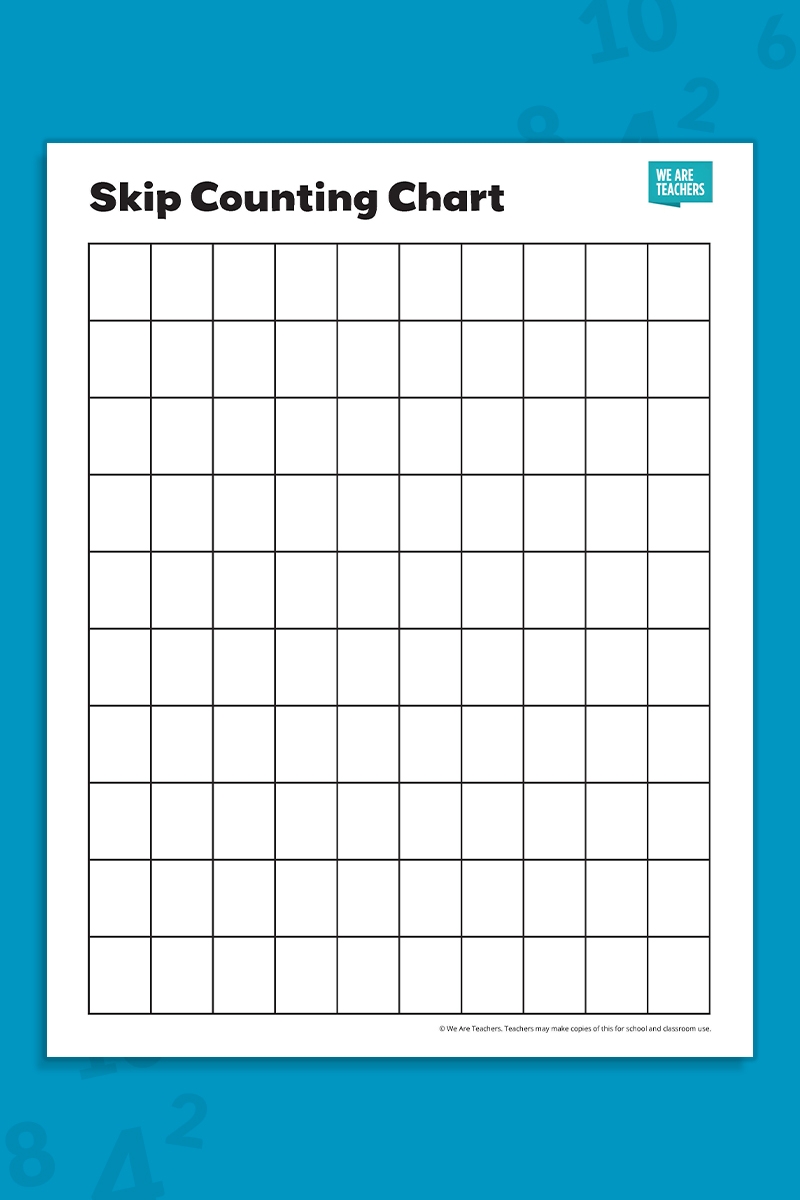 Printable Blank 100'S Chart Challenge