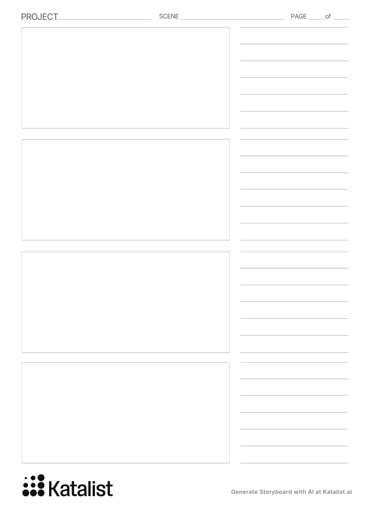 Free Printable Blank Storyboard Template