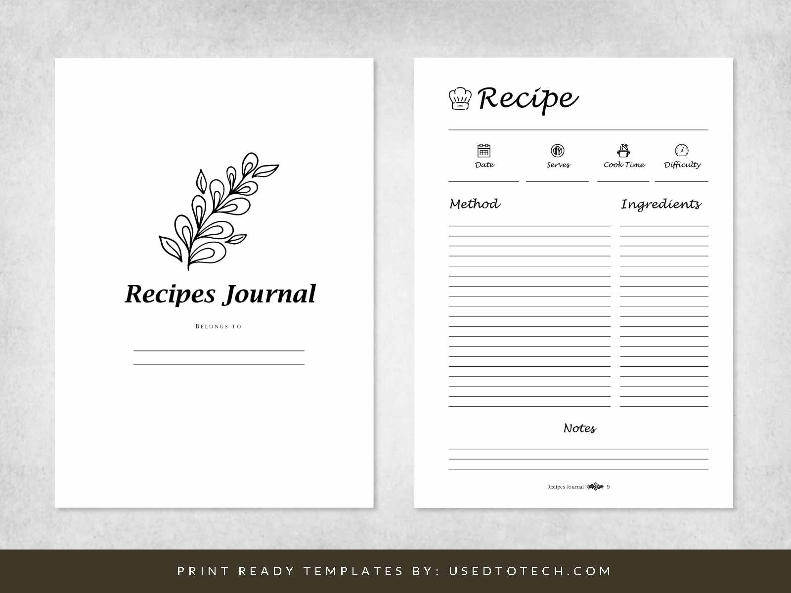Free Template For Blank Cookbook