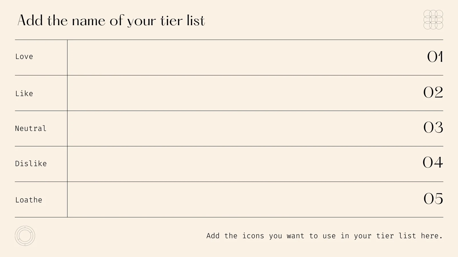 Free Tier List Templates You Can Customize Canva