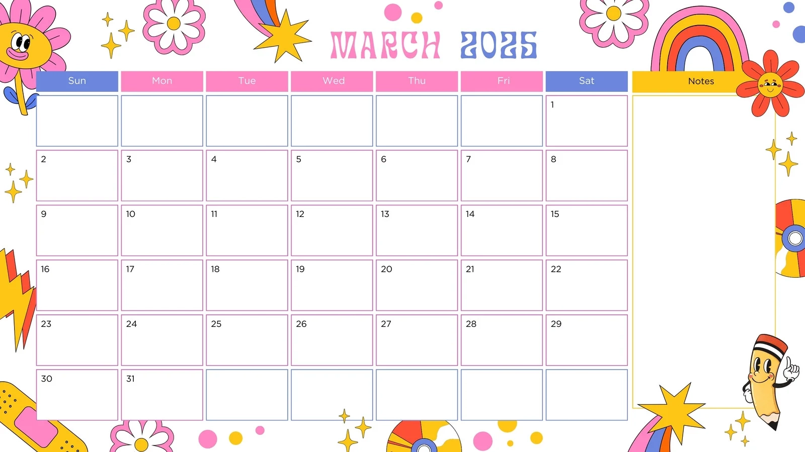 Printable March Calendar Blank Calendar