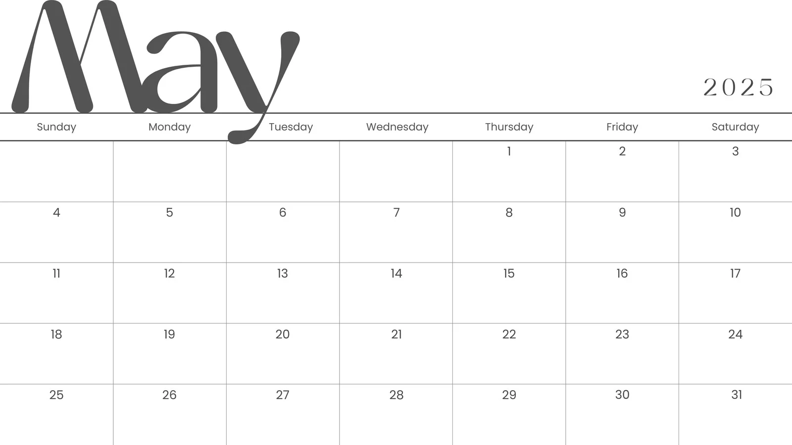 Free To Edit And Print May 2026 Calendar Templates Canva