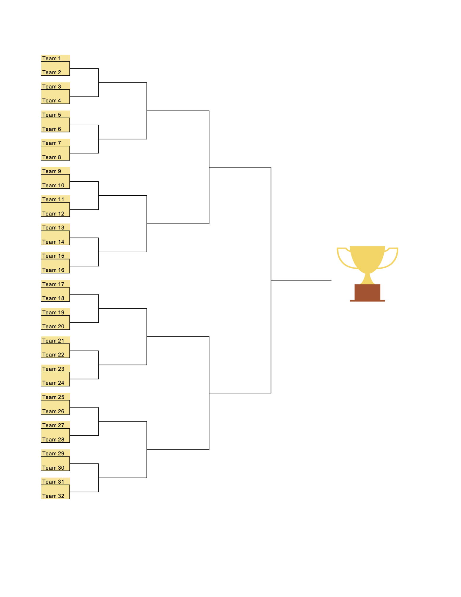 28 Team Printable Blank Brackets