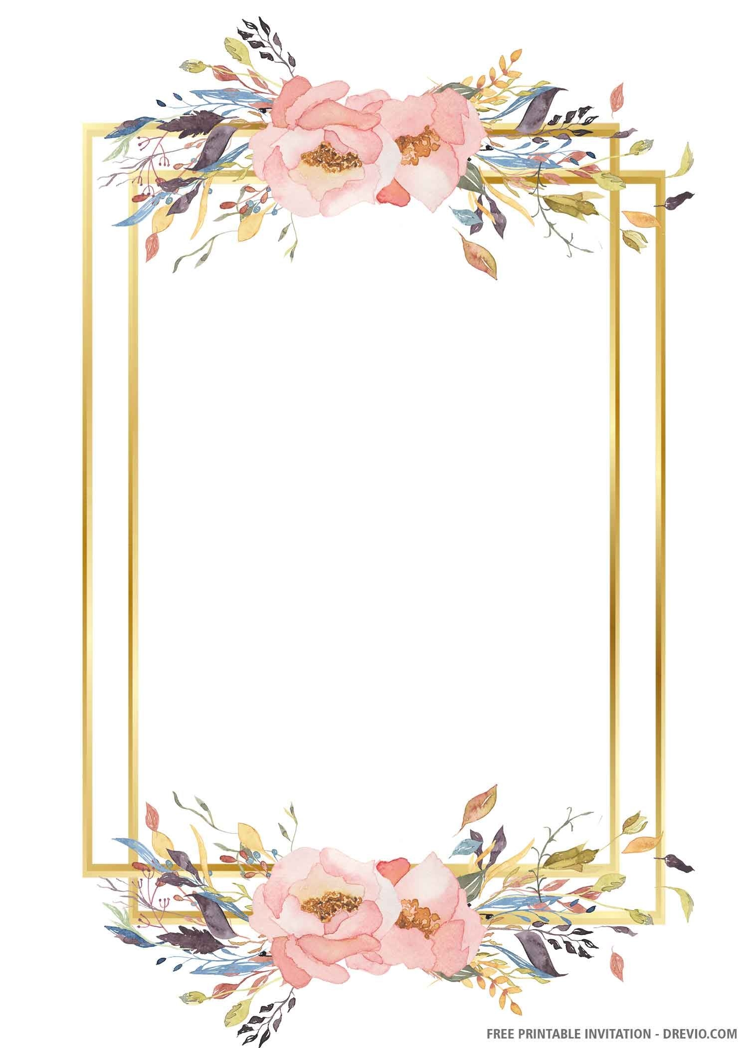 Free Printable Blank Wedding Invitation