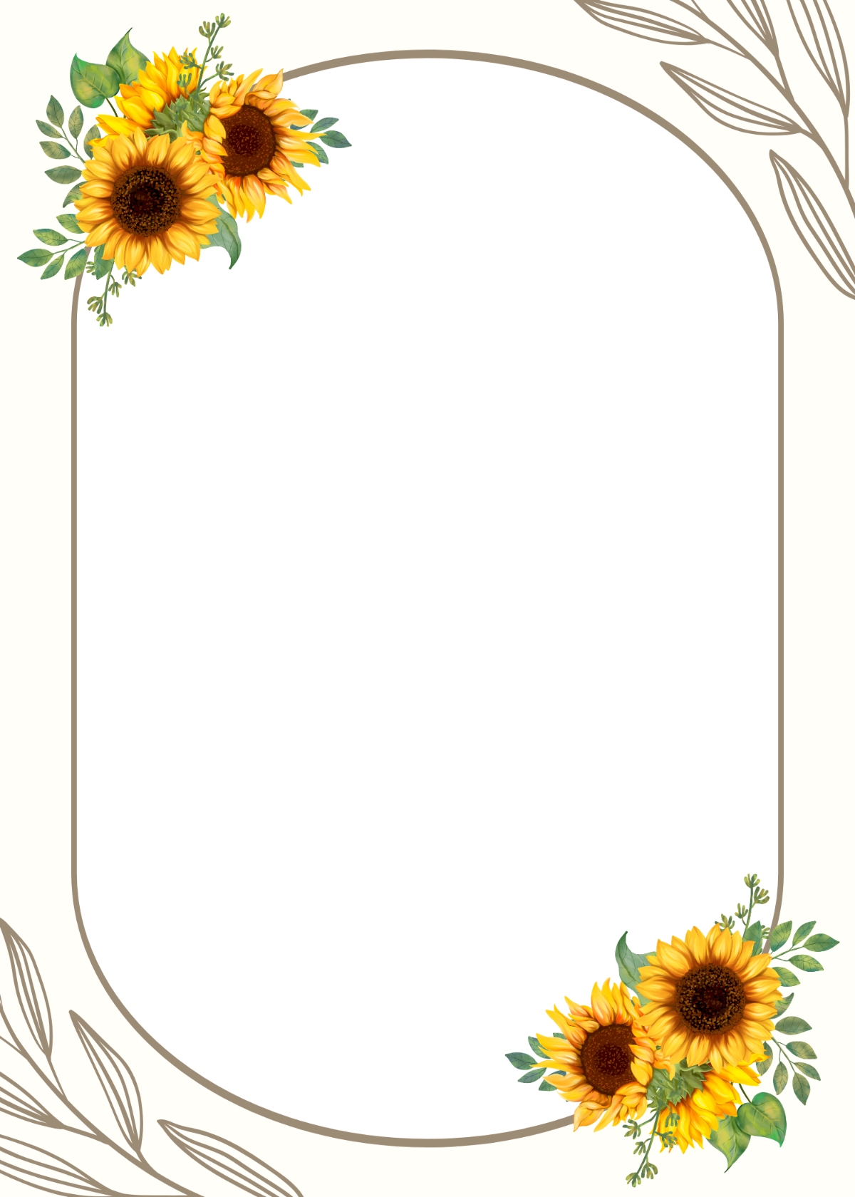 Free Printable Blank Sunflower Invitations