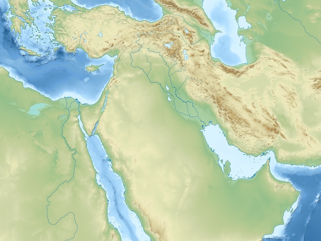 Mid East Map Blanks Printable