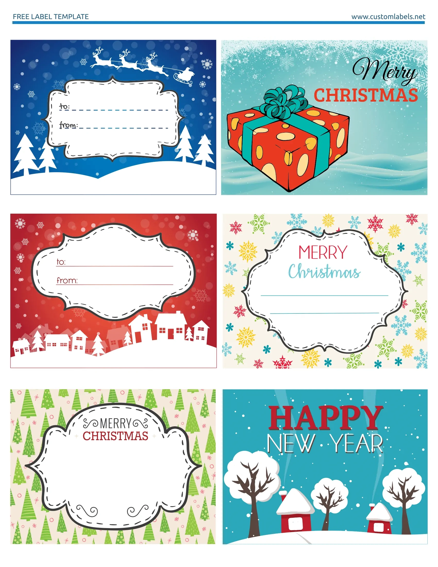 Free Printable Blank Colorful Tags