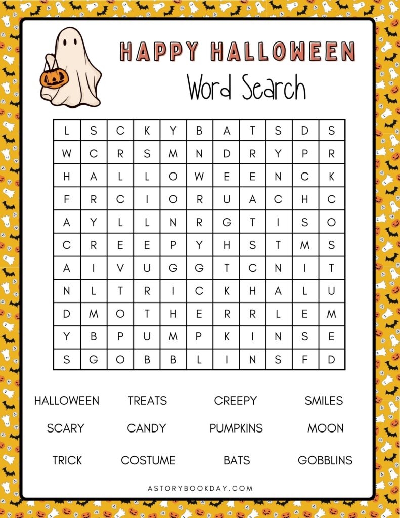Fun Free Printable Halloween Word Search For Kids
