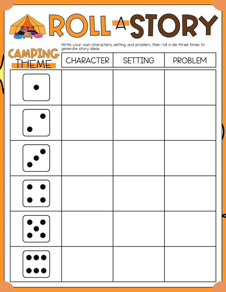 Fun Roll A Story Printable Camping Theme In The Playroom