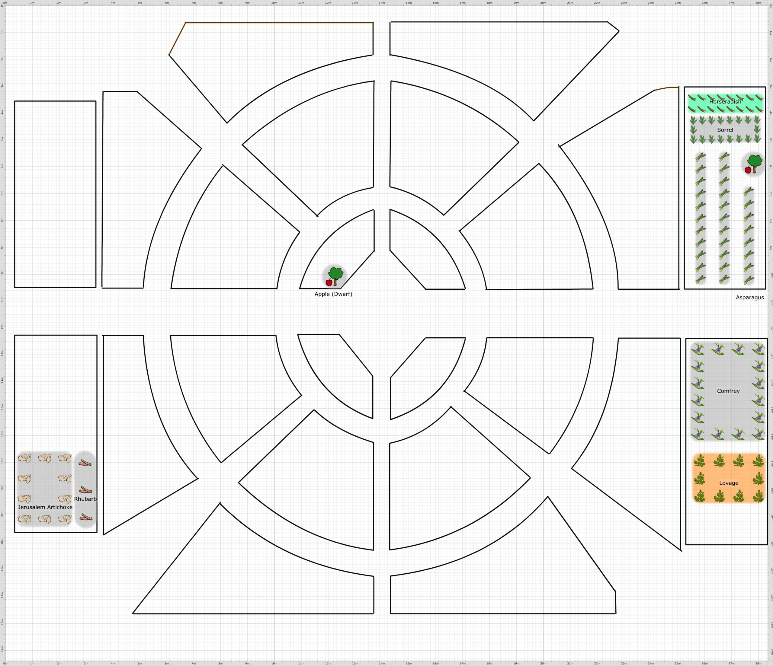 Garden Plan 2017 Blank Wheel
