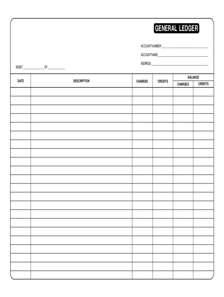 Free Printable Blank Ledger Sheets
